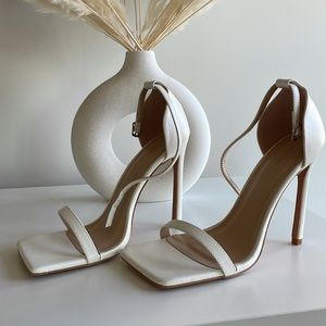 White Pretty Little Things Heels